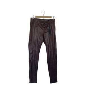 Black Orchid Academia Brown Ankle Zip Faux Leather Snake Skin Pants Size 29